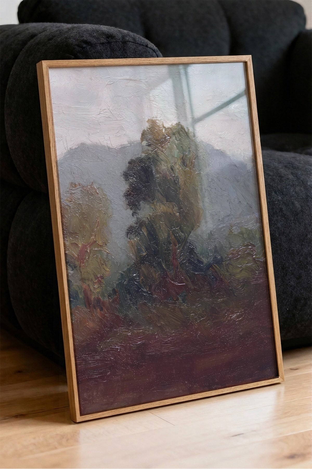Yağlı Boya Doğa Manzarası Poster – Ahşap Çerçeveli Tablo