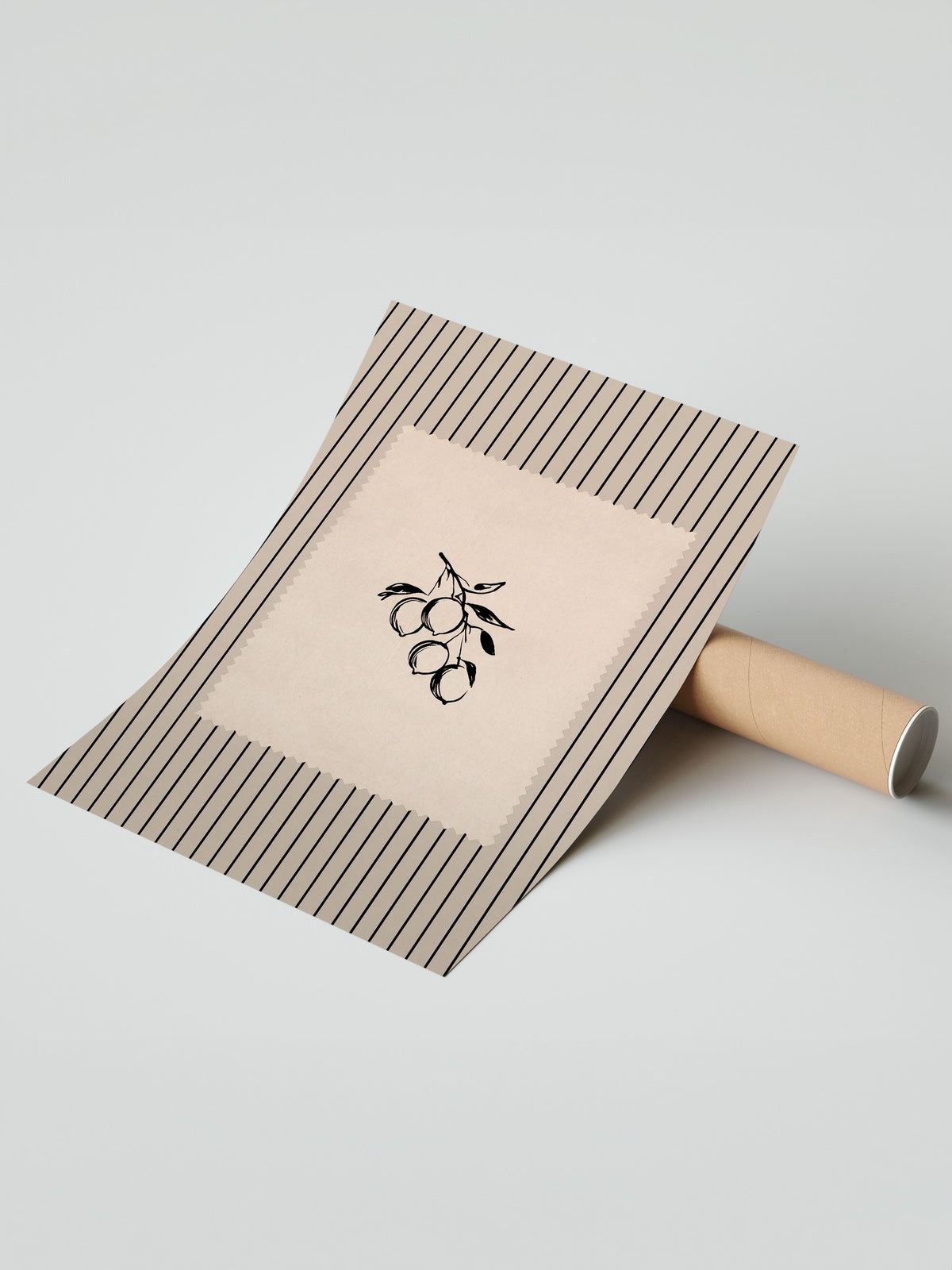 Minimalist Meyve İllüstrasyonu Çerçevesiz Poster