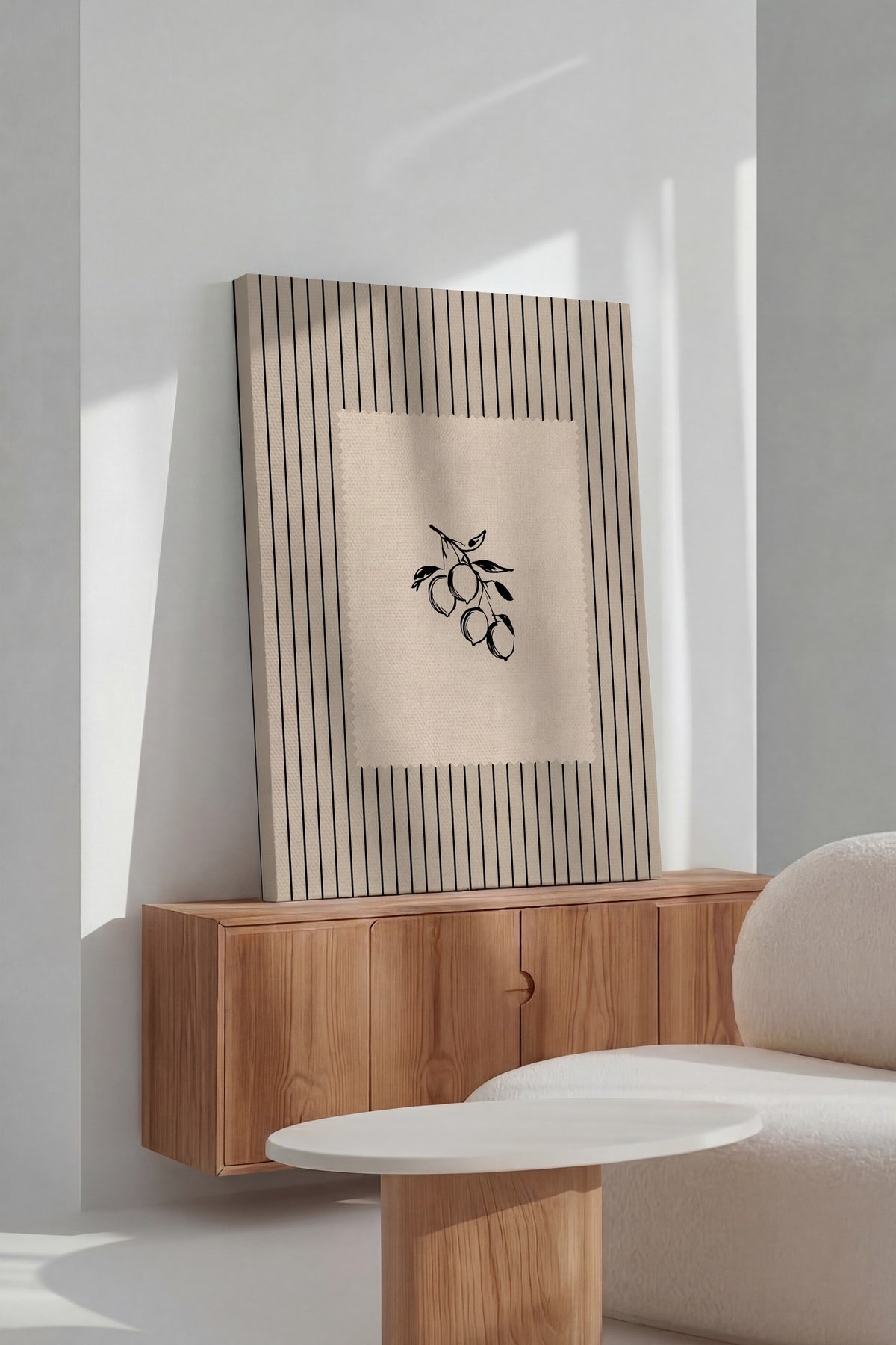 Minimalist Meyve İllüstrasyonu Kanvas Tablo