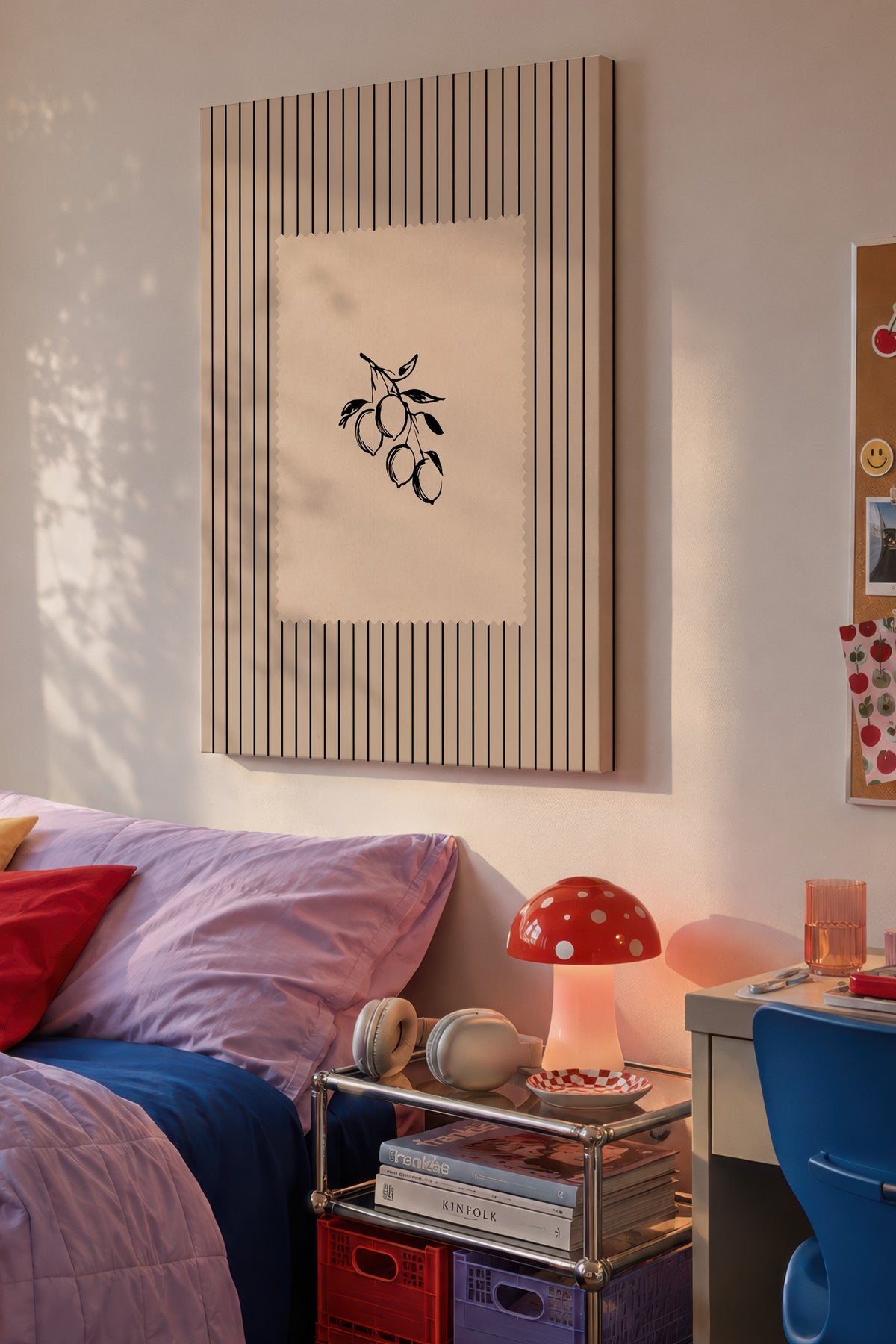 Minimalist Meyve İllüstrasyonu Kanvas Tablo
