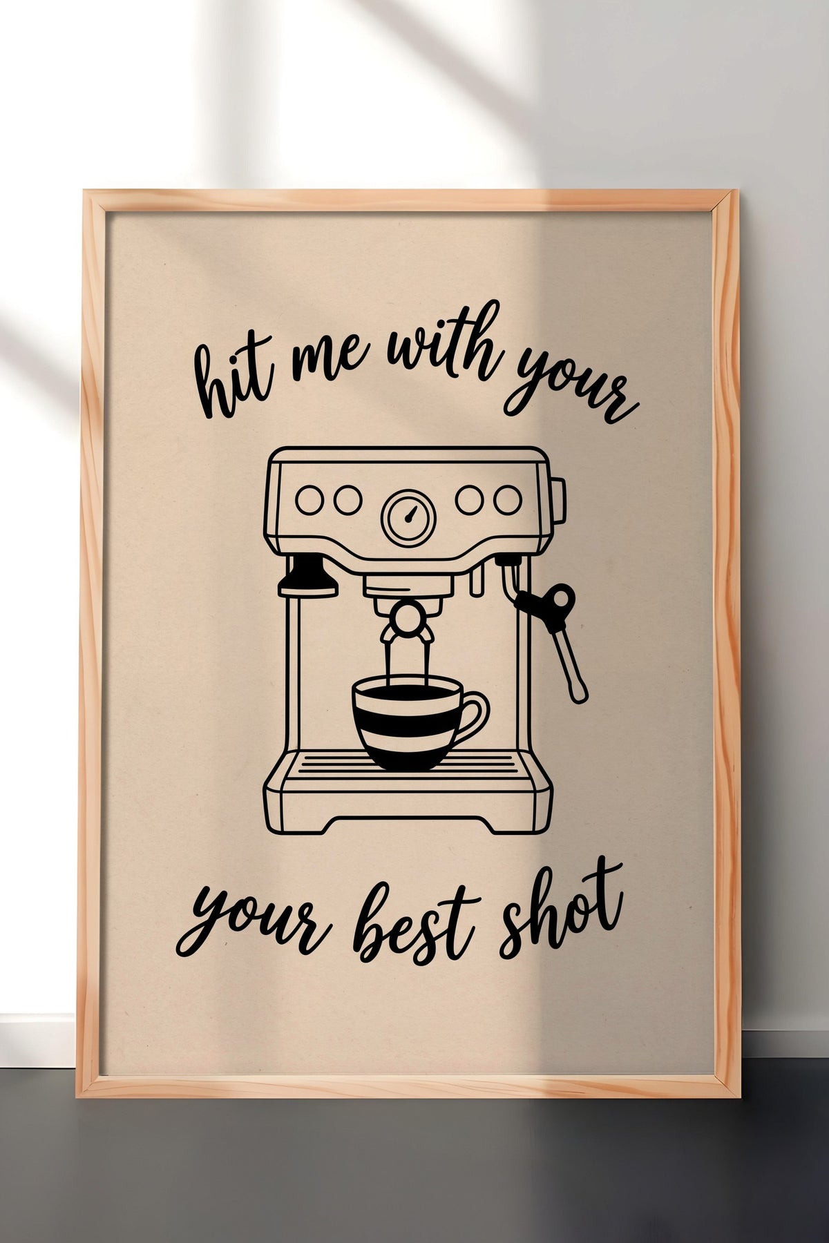 hit me with your your best shot Poster – Ahşap Çerçeveli Tablo