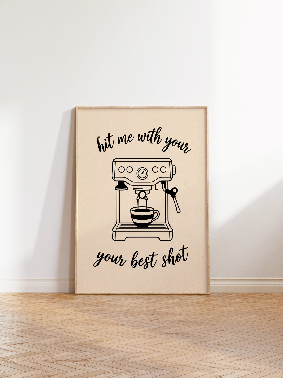 hit me with your your best shot Poster – Ahşap Çerçeveli Tablo