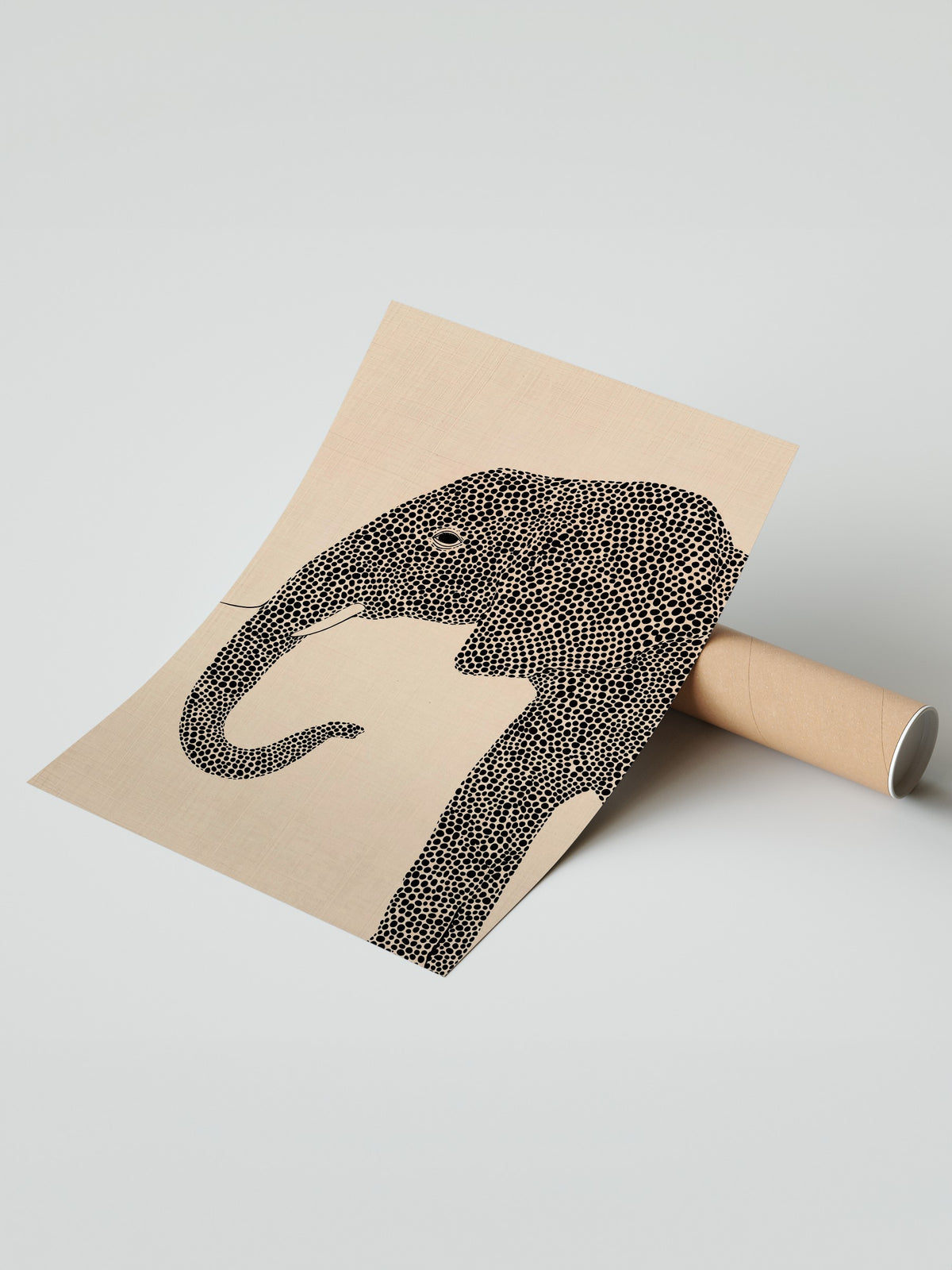 Geometrik Fil Deseni Çerçevesiz Poster