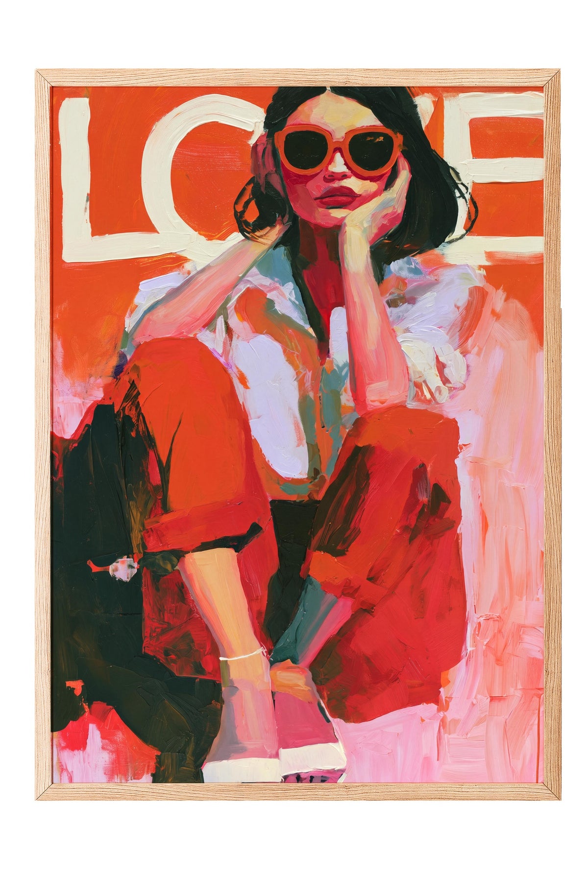 Love Poster – Ahşap Çerçeveli Tablo