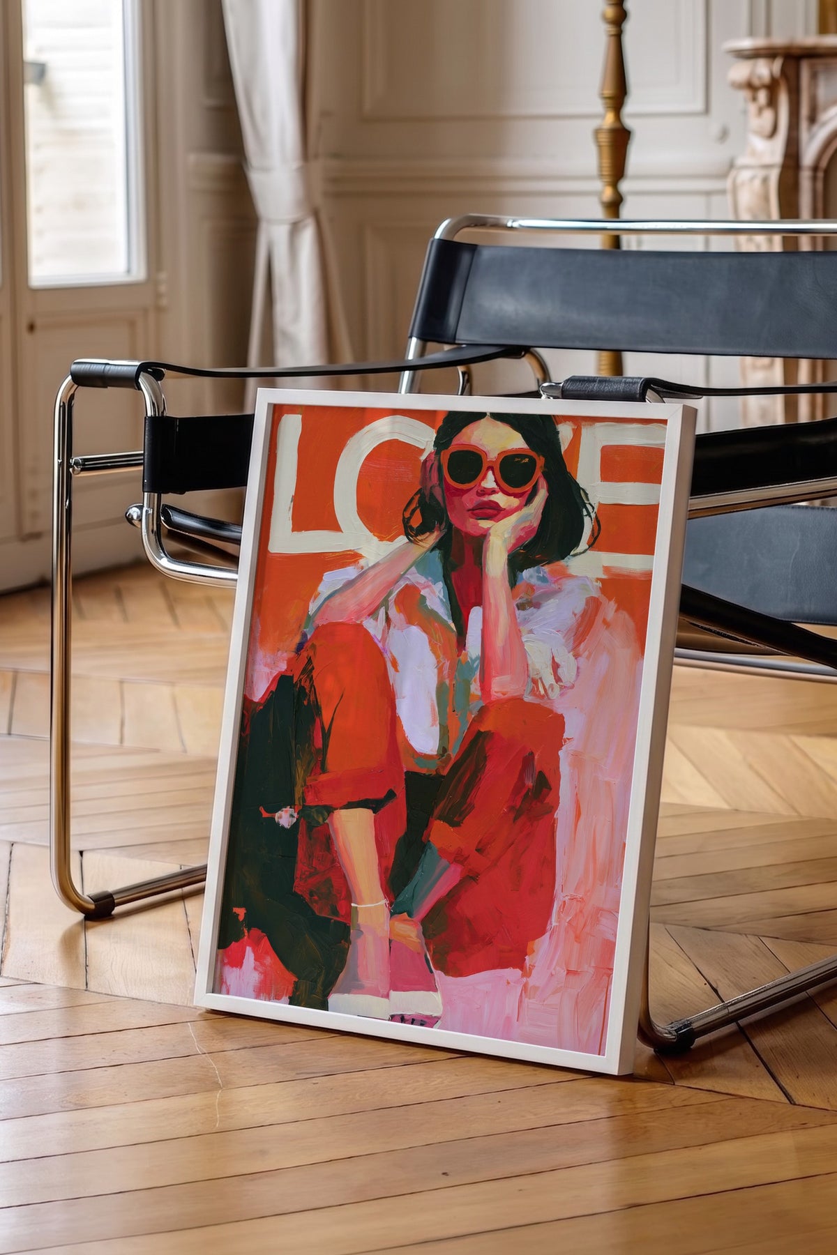Love Poster – Beyaz Çerçeveli Tablo