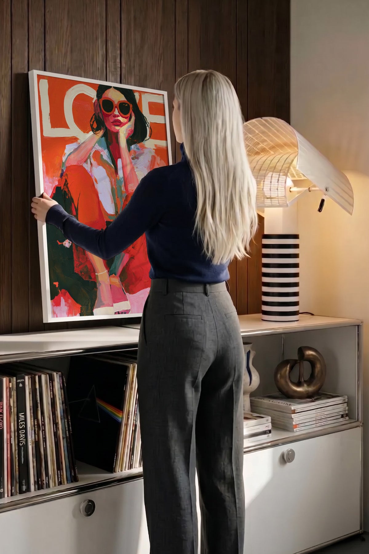 Love Poster – Beyaz Çerçeveli Tablo