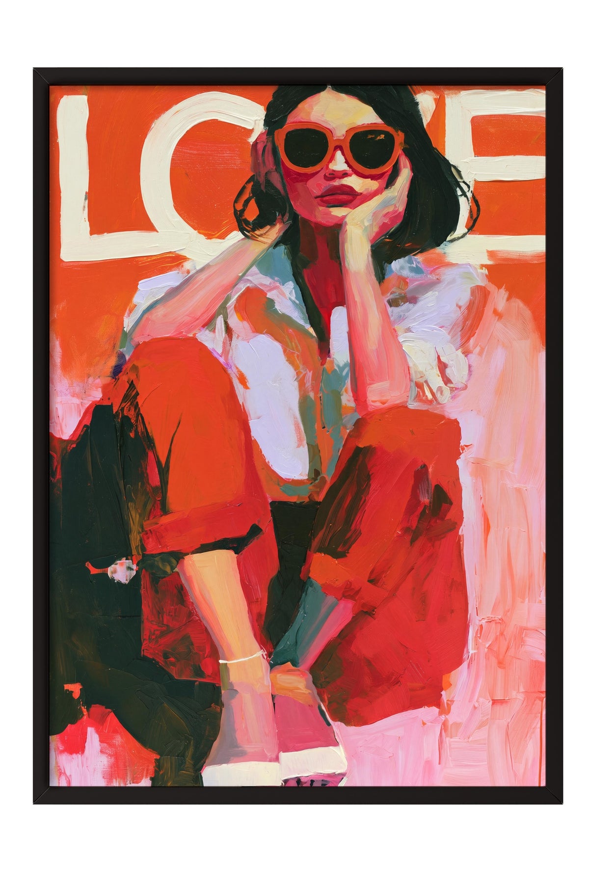 Love Poster – Siyah Çerçeveli Tablo