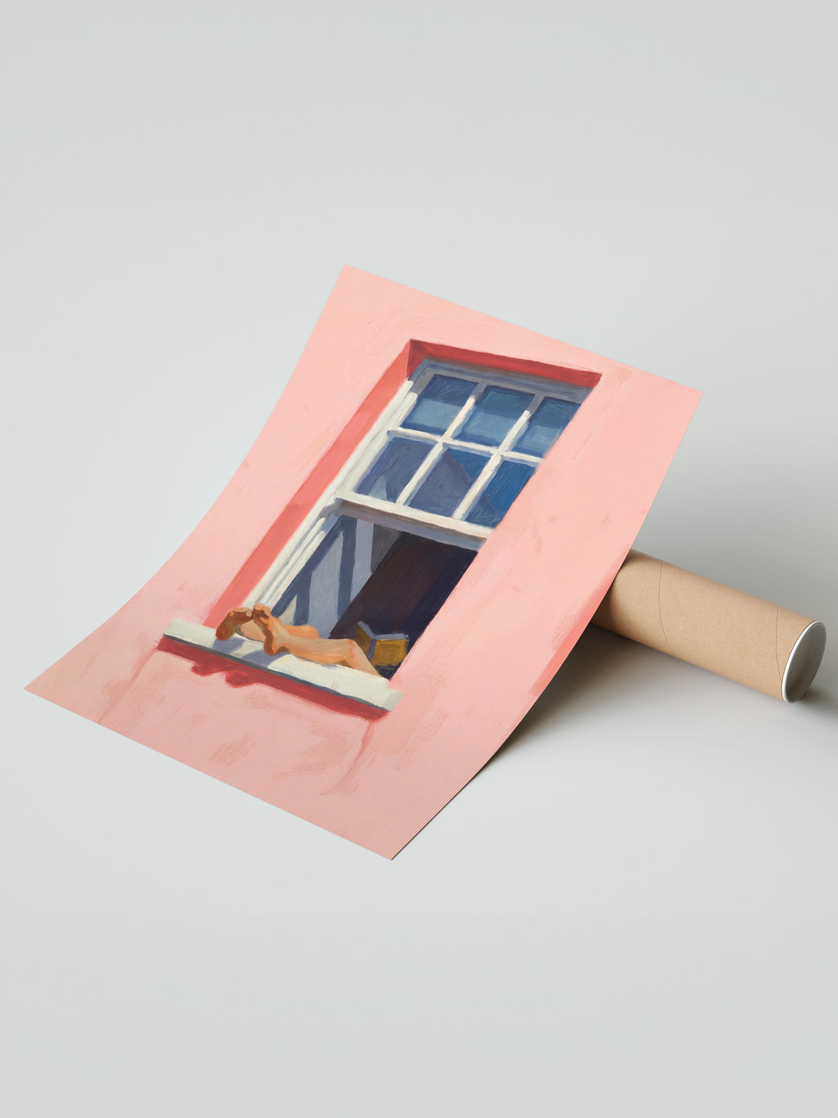 Pencere Önünde Dinlenen Kadın Çerçevesiz Poster