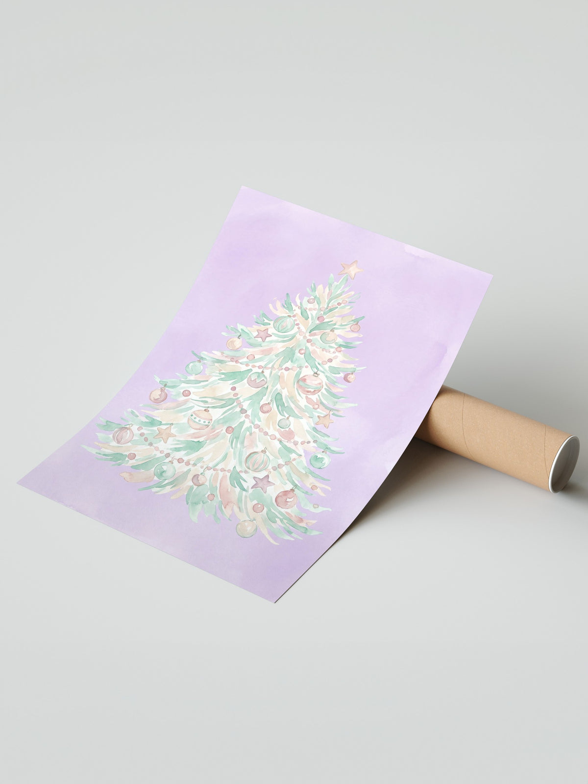 Pastel Yılbaşı Ağacı Çerçevesiz Poster