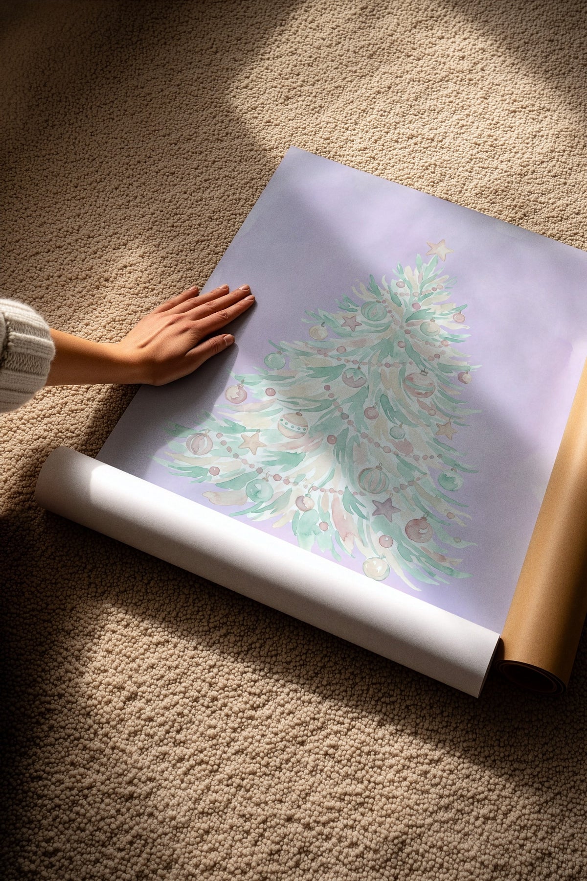 Pastel Yılbaşı Ağacı Çerçevesiz Poster