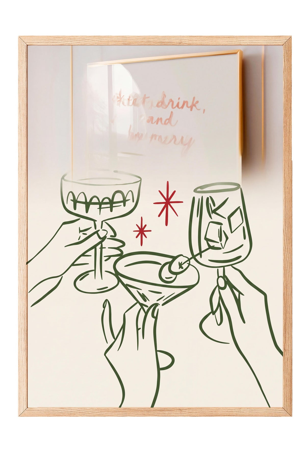 Eat, drink, and be merry Poster – Ahşap Çerçeveli Tablo