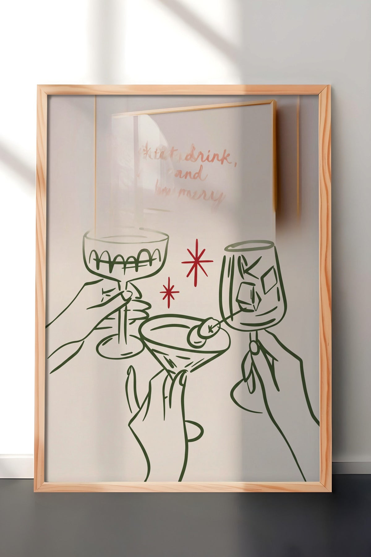Eat, drink, and be merry Poster – Ahşap Çerçeveli Tablo