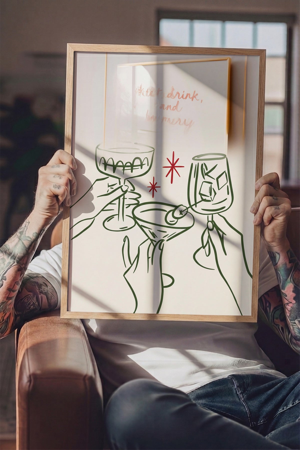 Eat, drink, and be merry Poster – Ahşap Çerçeveli Tablo