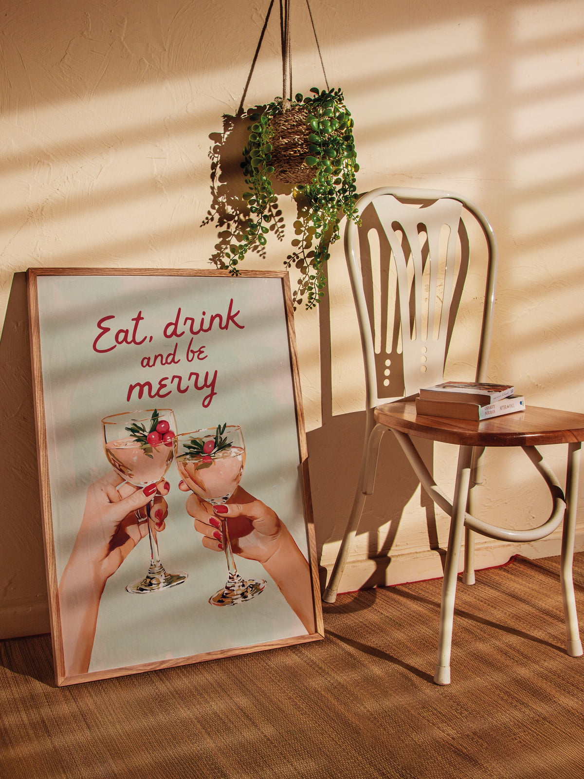 Eat, drink and be merry Poster – Ahşap Çerçeveli Tablo