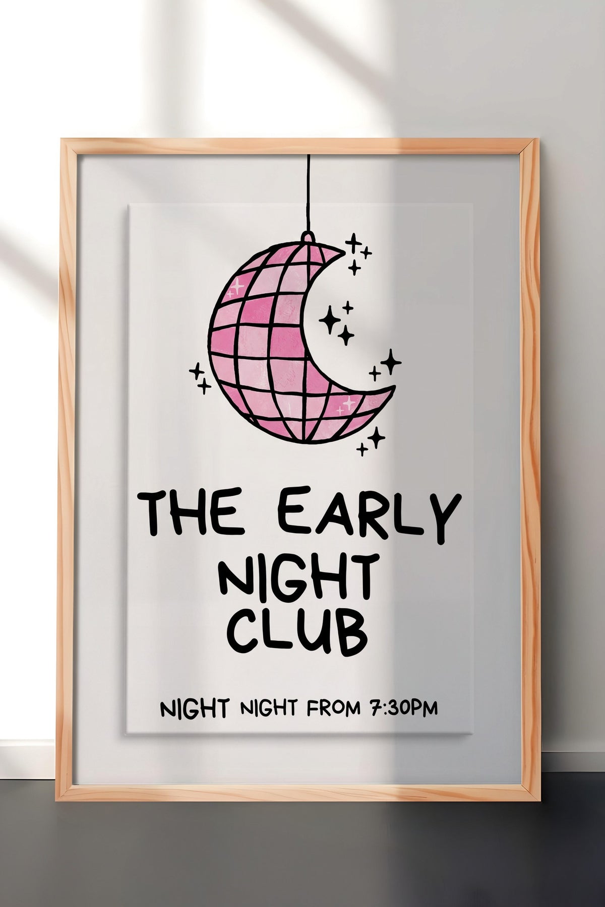 THE EARLY NIGHT CLUB Poster – Ahşap Çerçeveli Tablo