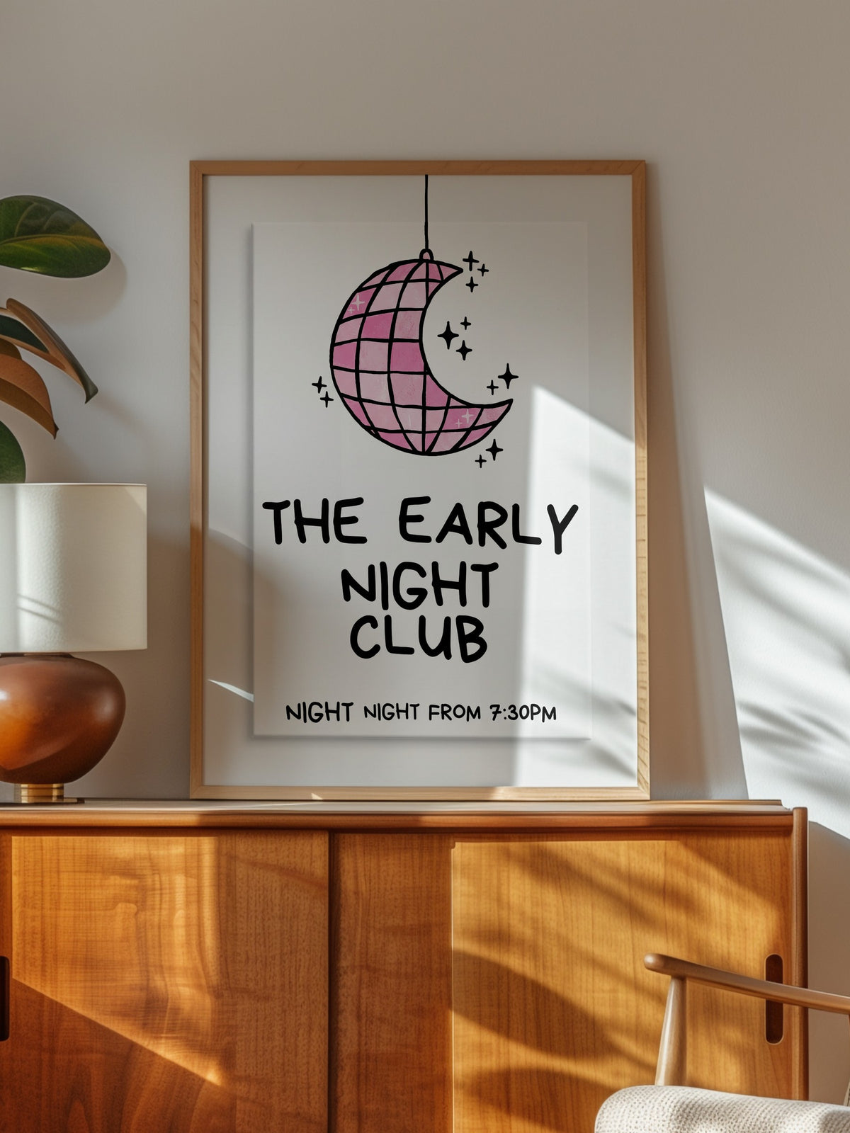 THE EARLY NIGHT CLUB Poster – Ahşap Çerçeveli Tablo