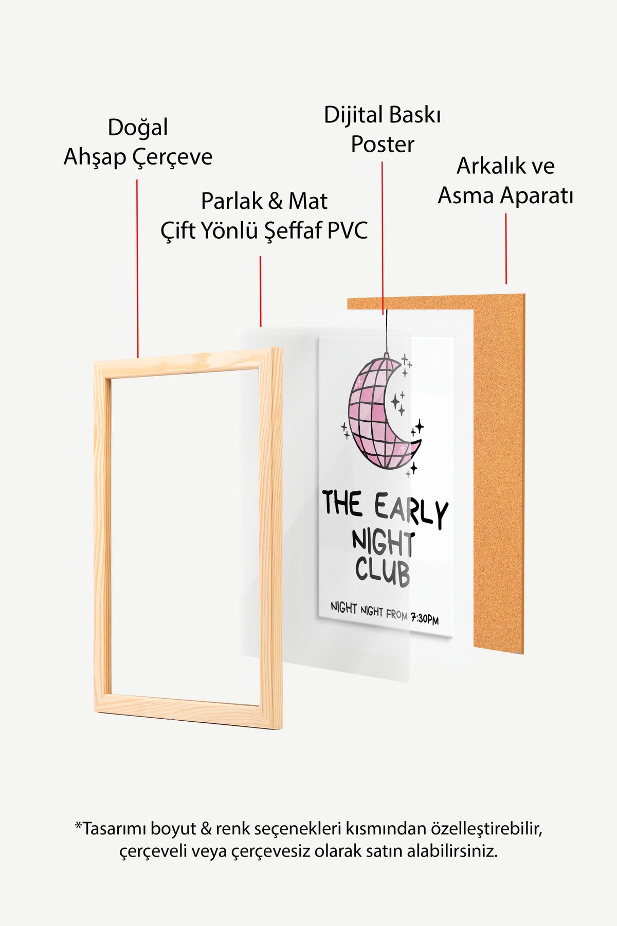 THE EARLY NIGHT CLUB Poster – Ahşap Çerçeveli Tablo