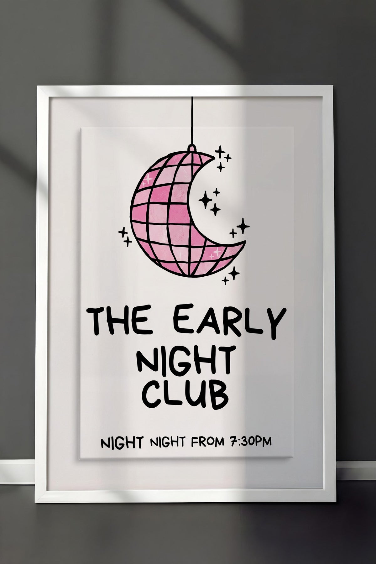 THE EARLY NIGHT CLUB Poster – Beyaz Çerçeveli Tablo
