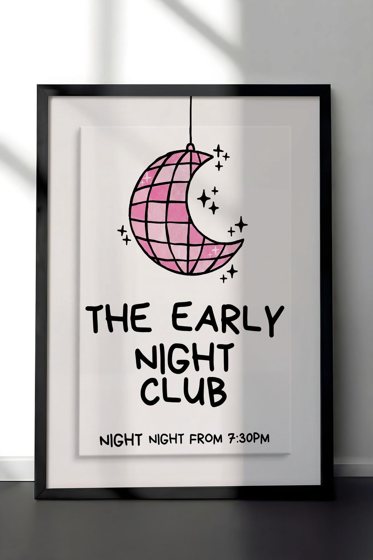 THE EARLY NIGHT CLUB Poster – Siyah Çerçeveli Tablo