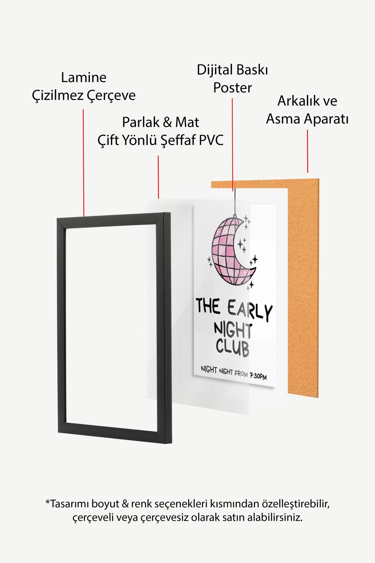 THE EARLY NIGHT CLUB Poster – Siyah Çerçeveli Tablo
