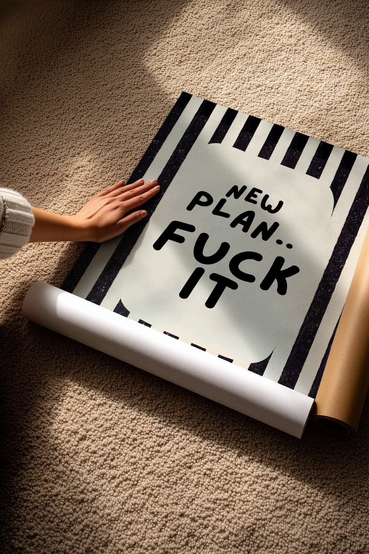 NEW PLAN.. FUCK IT Çerçevesiz Poster