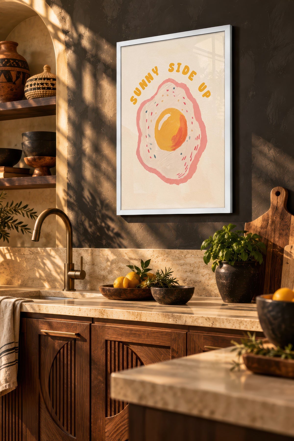 Sunny Side Up Poster – Beyaz Çerçeveli Tablo