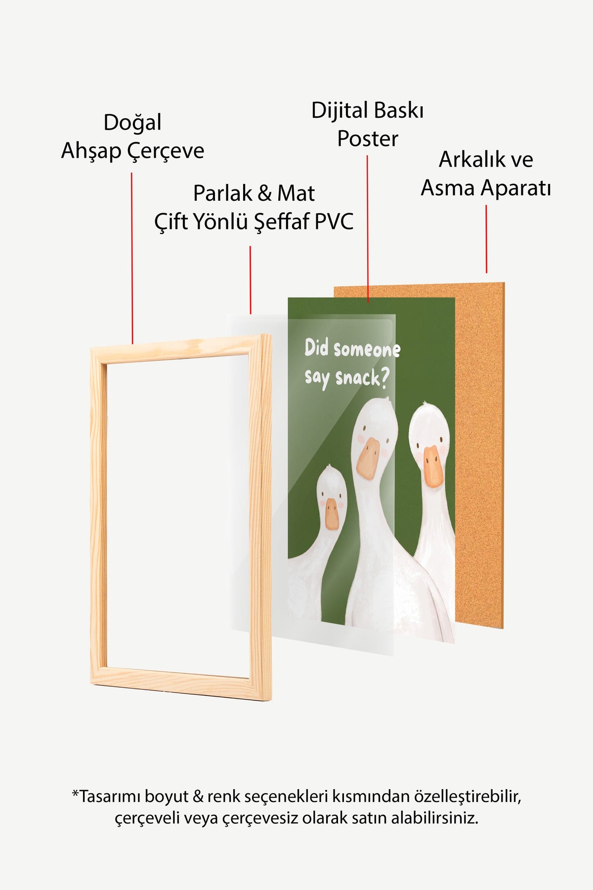 Did someone say snack? Poster – Ahşap Çerçeveli Tablo