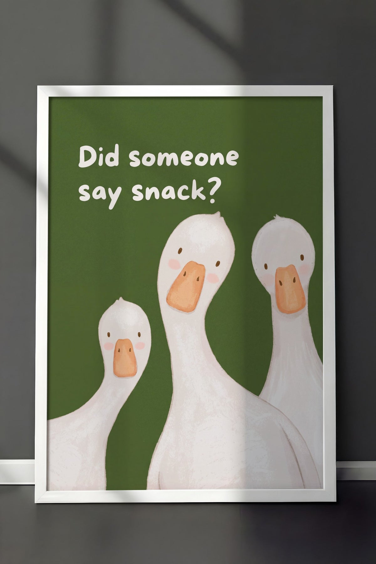 Did someone say snack? Poster – Beyaz Çerçeveli Tablo