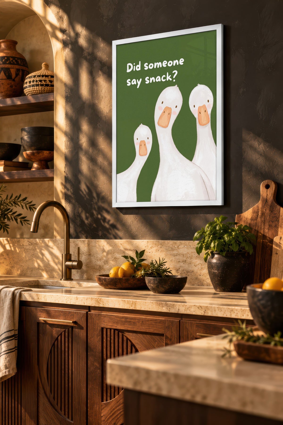 Did someone say snack? Poster – Beyaz Çerçeveli Tablo