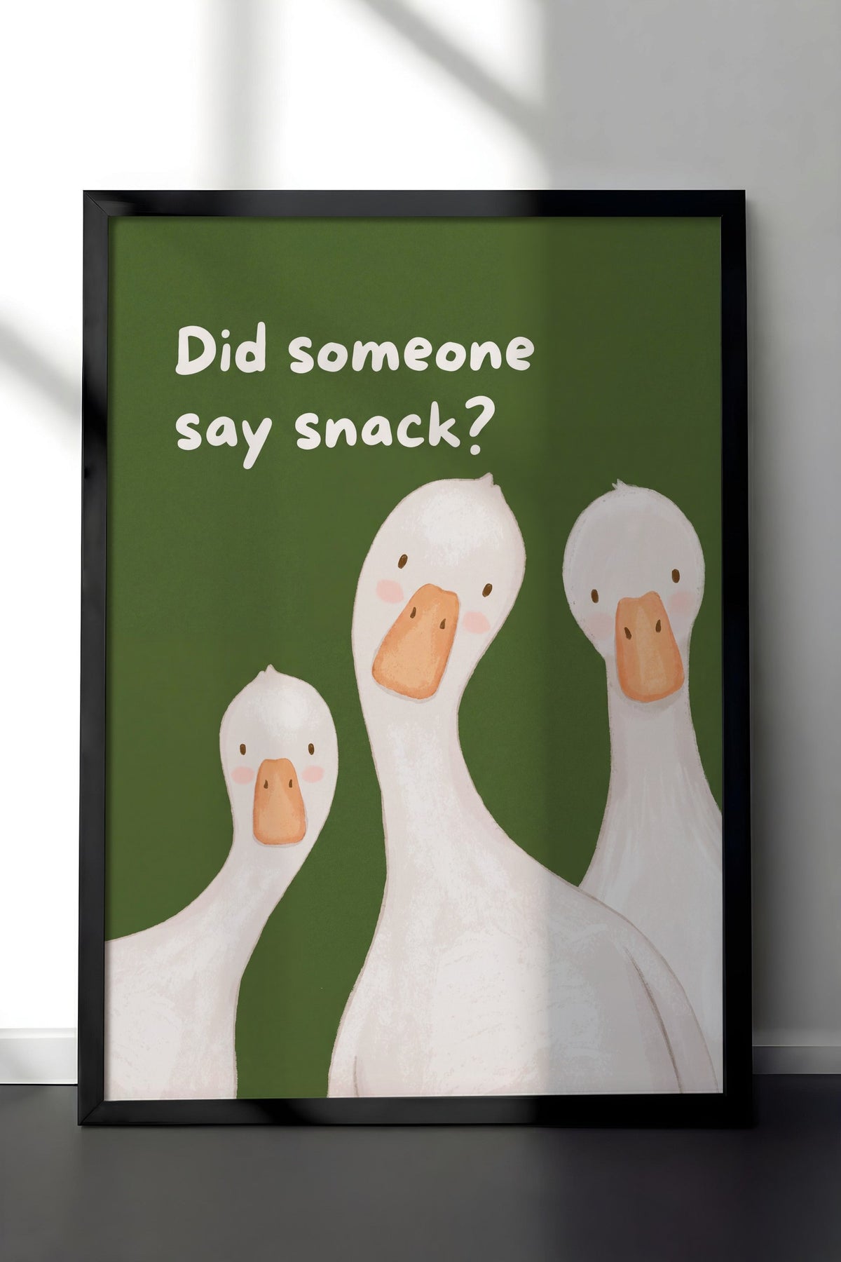 Did someone say snack? Poster – Siyah Çerçeveli Tablo