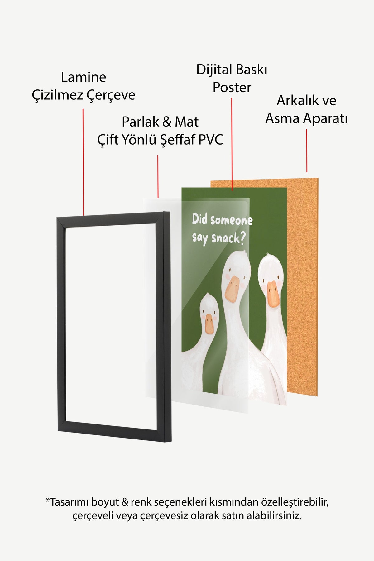 Did someone say snack? Poster – Siyah Çerçeveli Tablo