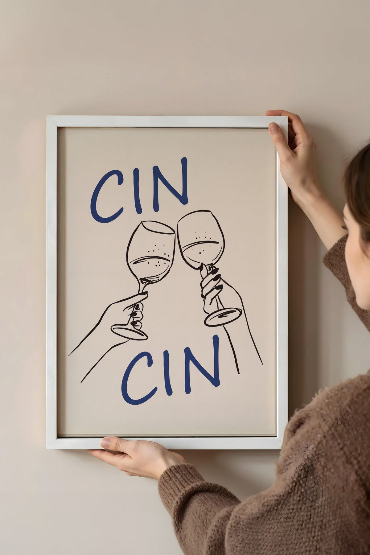 CIN CIN Poster – Beyaz Çerçeveli Tablo