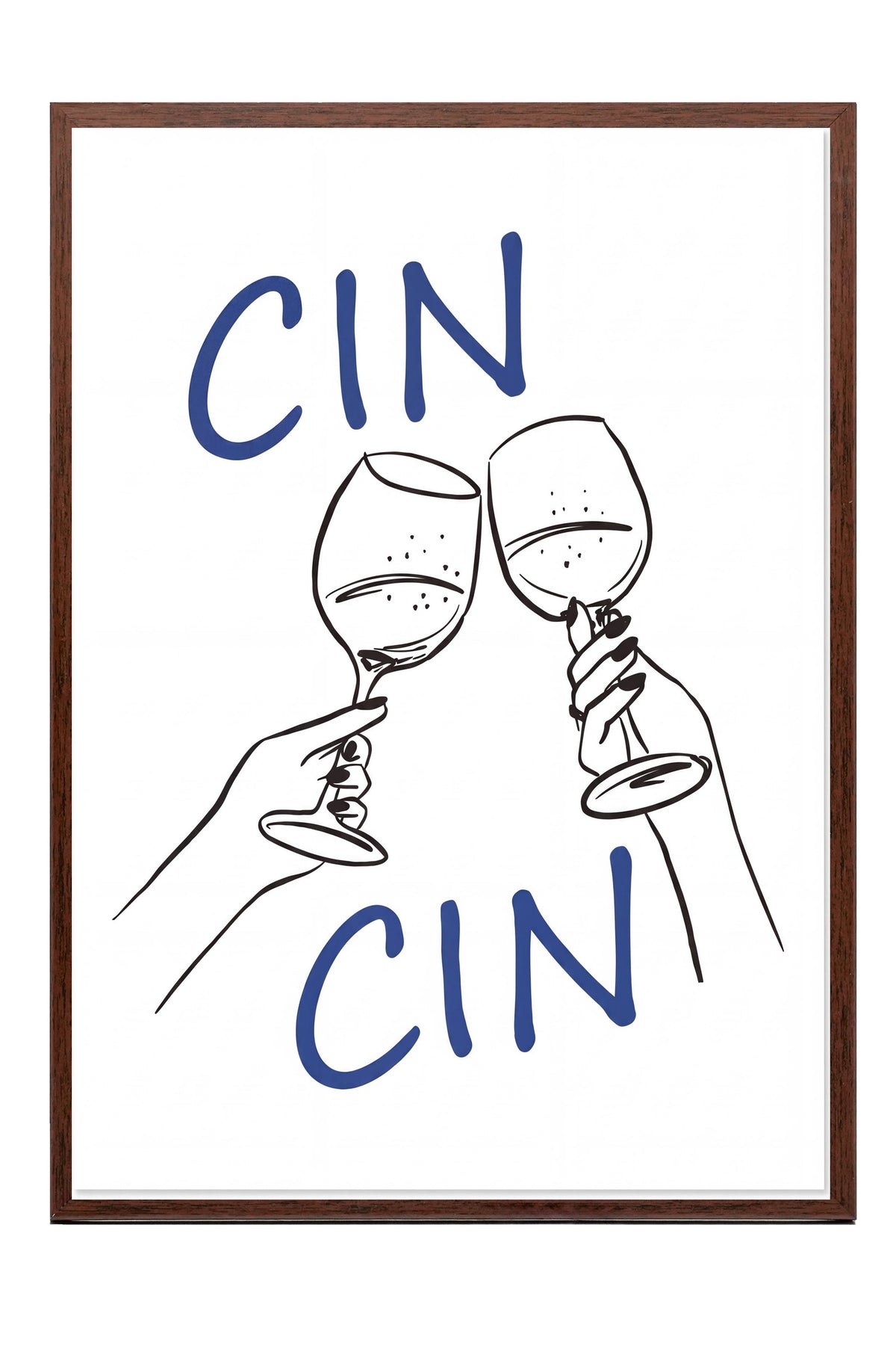 CIN CIN Poster – Kahverengi Çerçeveli Tablo