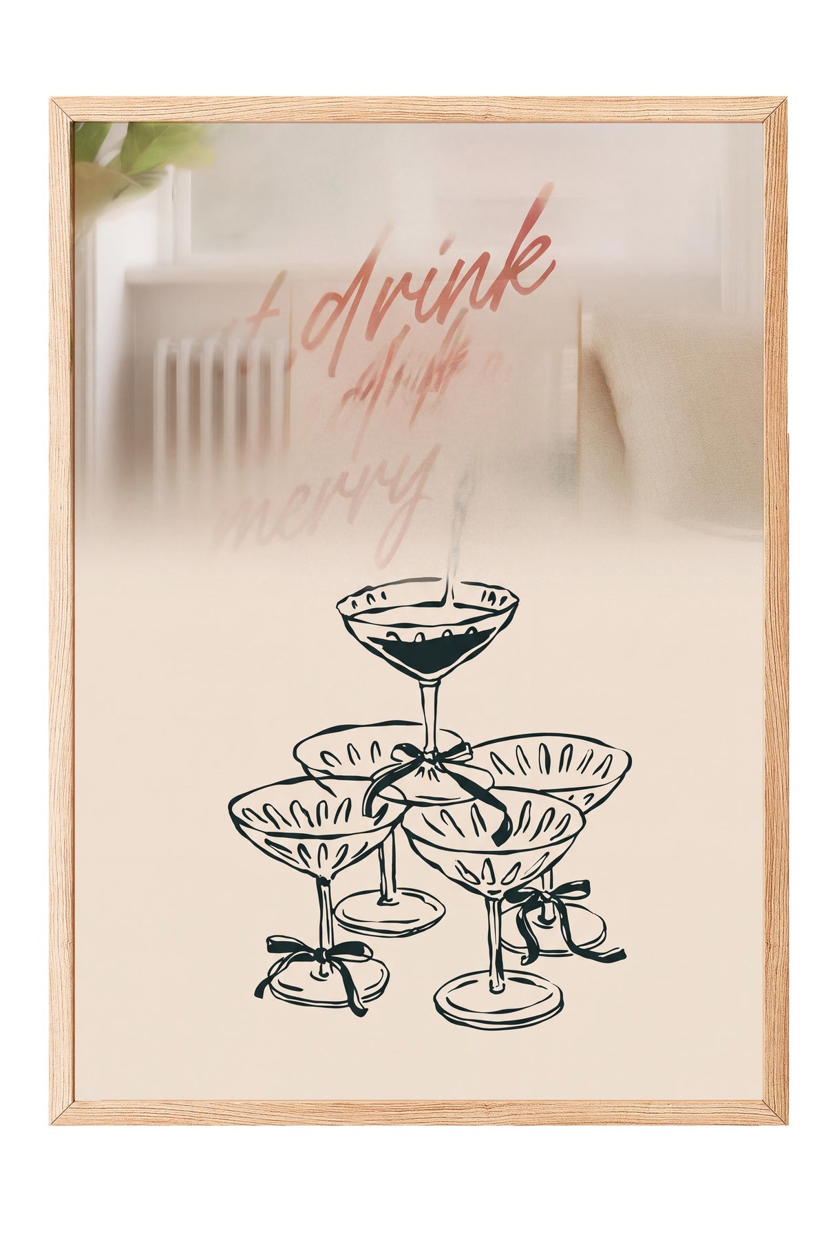 Eat Drink and Be Merry Poster – Ahşap Çerçeveli Tablo