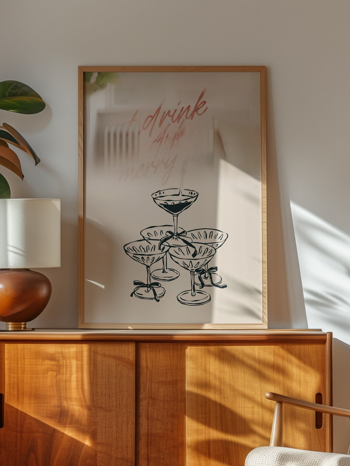 Eat Drink and Be Merry Poster – Ahşap Çerçeveli Tablo