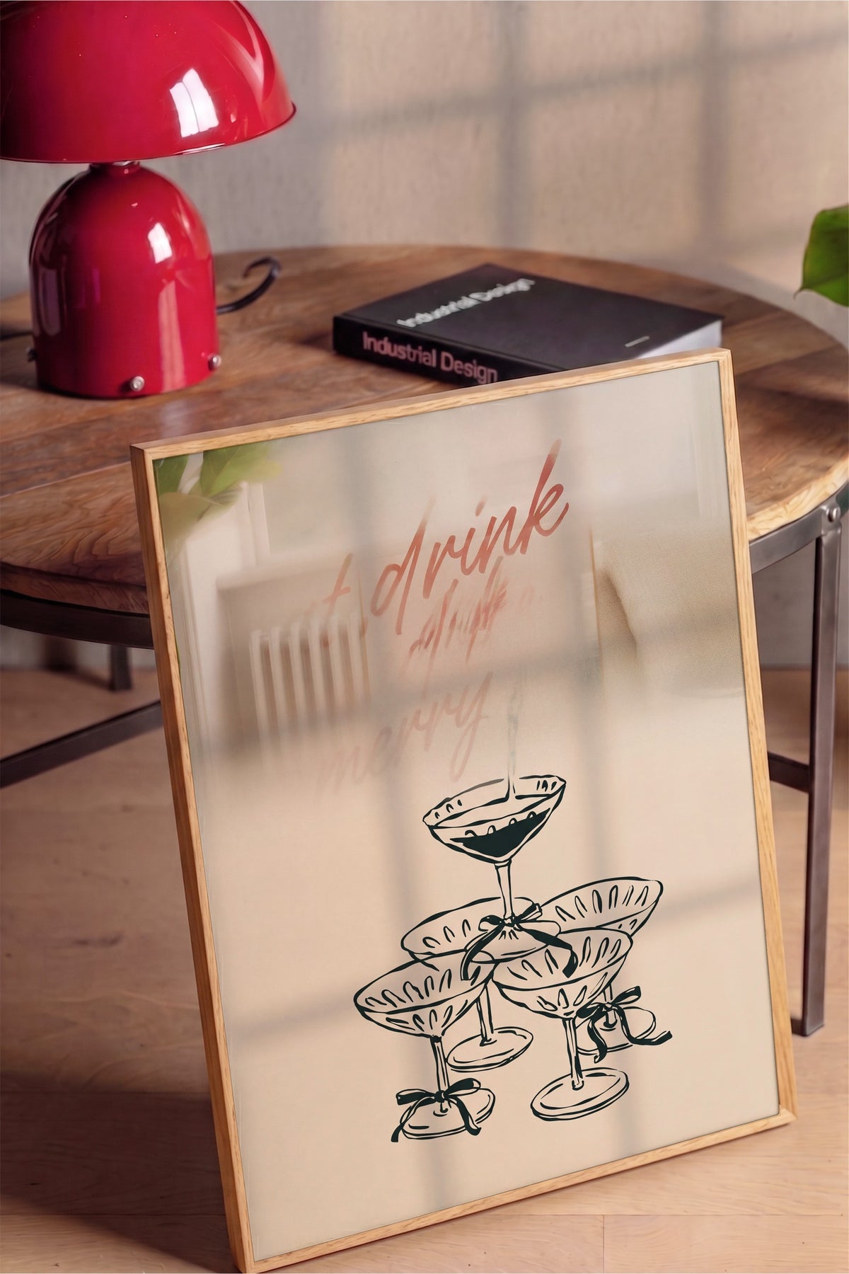 Eat Drink and Be Merry Poster – Ahşap Çerçeveli Tablo