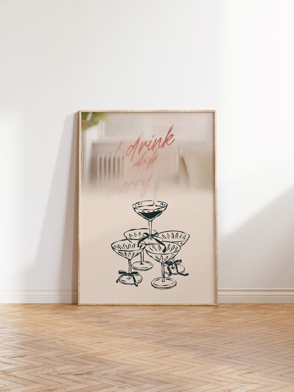 Eat Drink and Be Merry Poster – Ahşap Çerçeveli Tablo