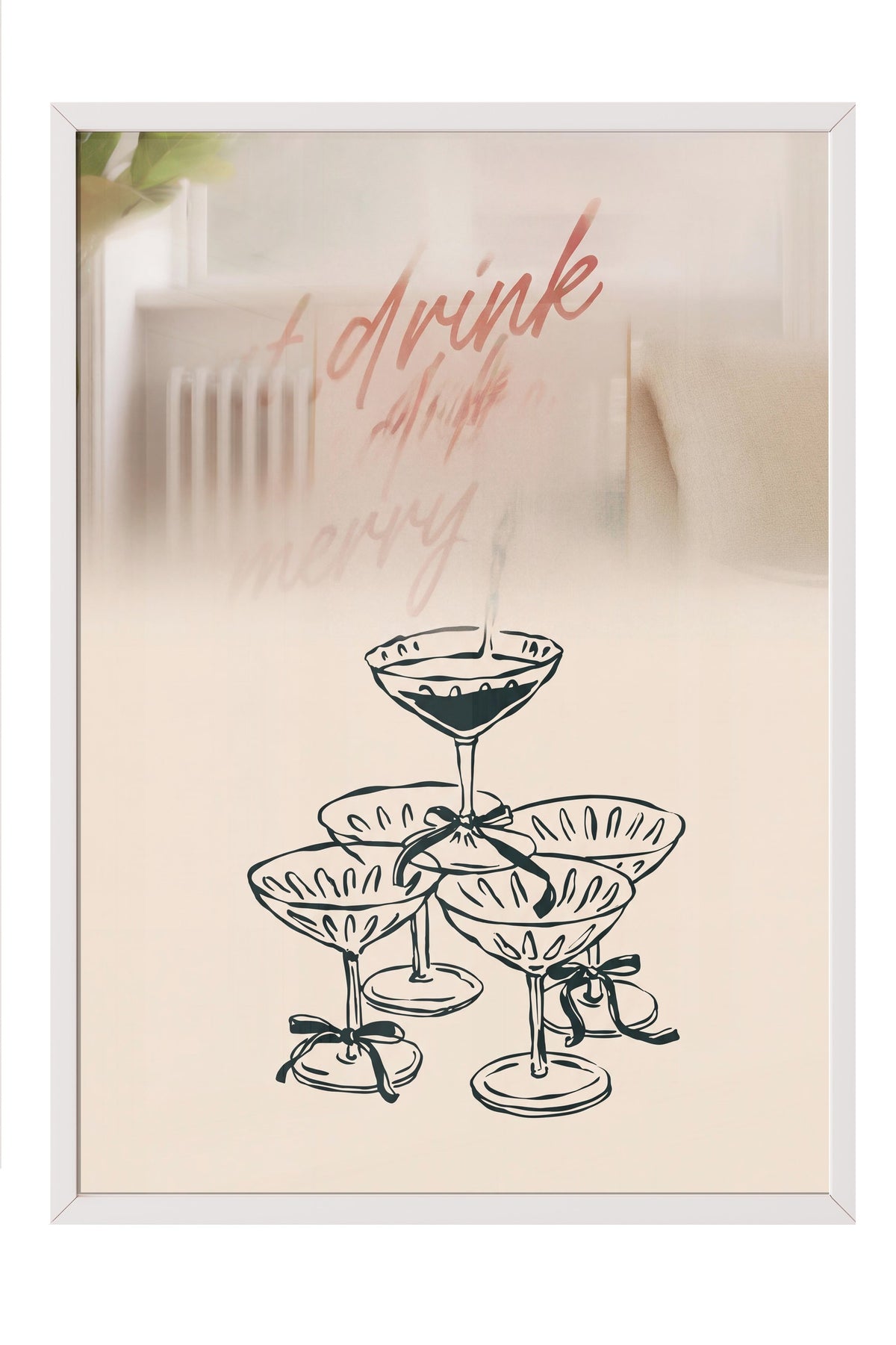 Eat Drink and Be Merry Poster – Beyaz Çerçeveli Tablo