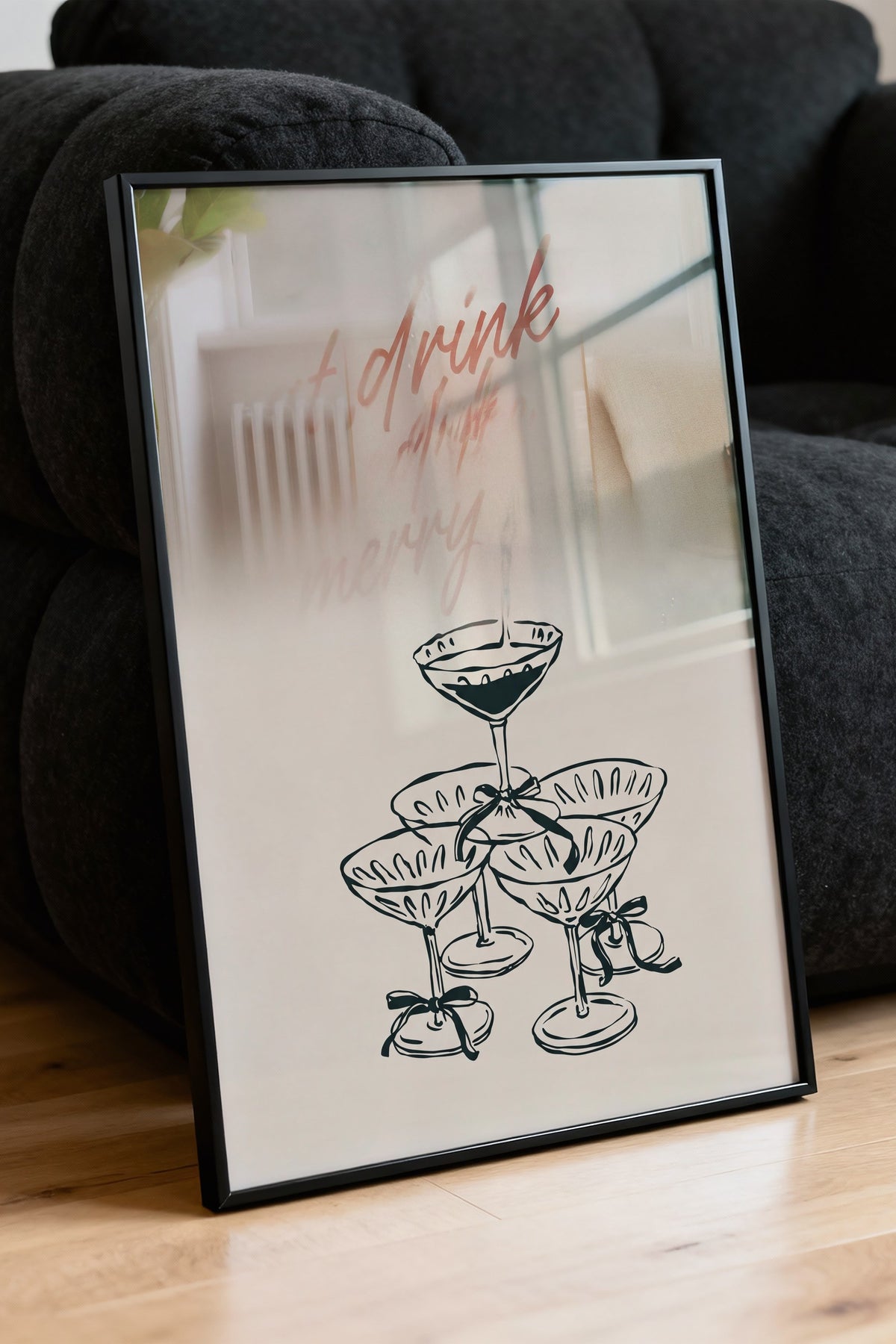 Eat Drink and Be Merry Poster – Siyah Çerçeveli Tablo