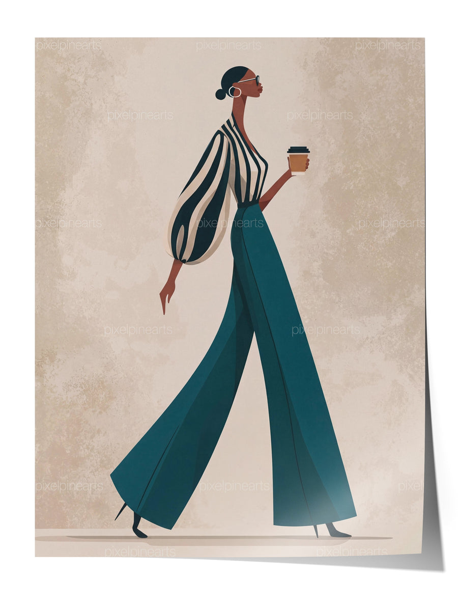 Stil Sahibi Kadın Figürü Çerçevesiz Poster