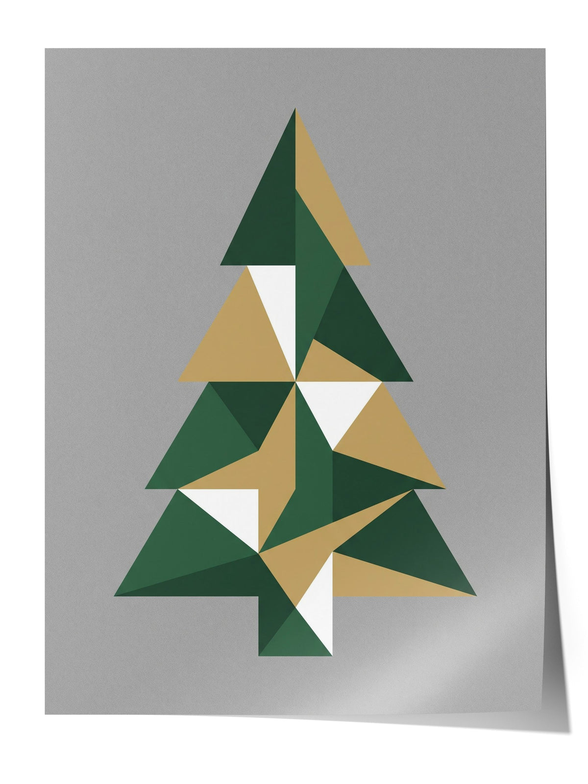 Geometrik Ağaç Deseni Çerçevesiz Poster