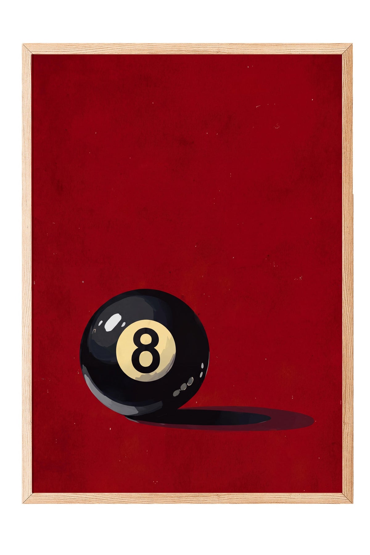 Bilardo Topu Poster – Ahşap Çerçeveli Tablo