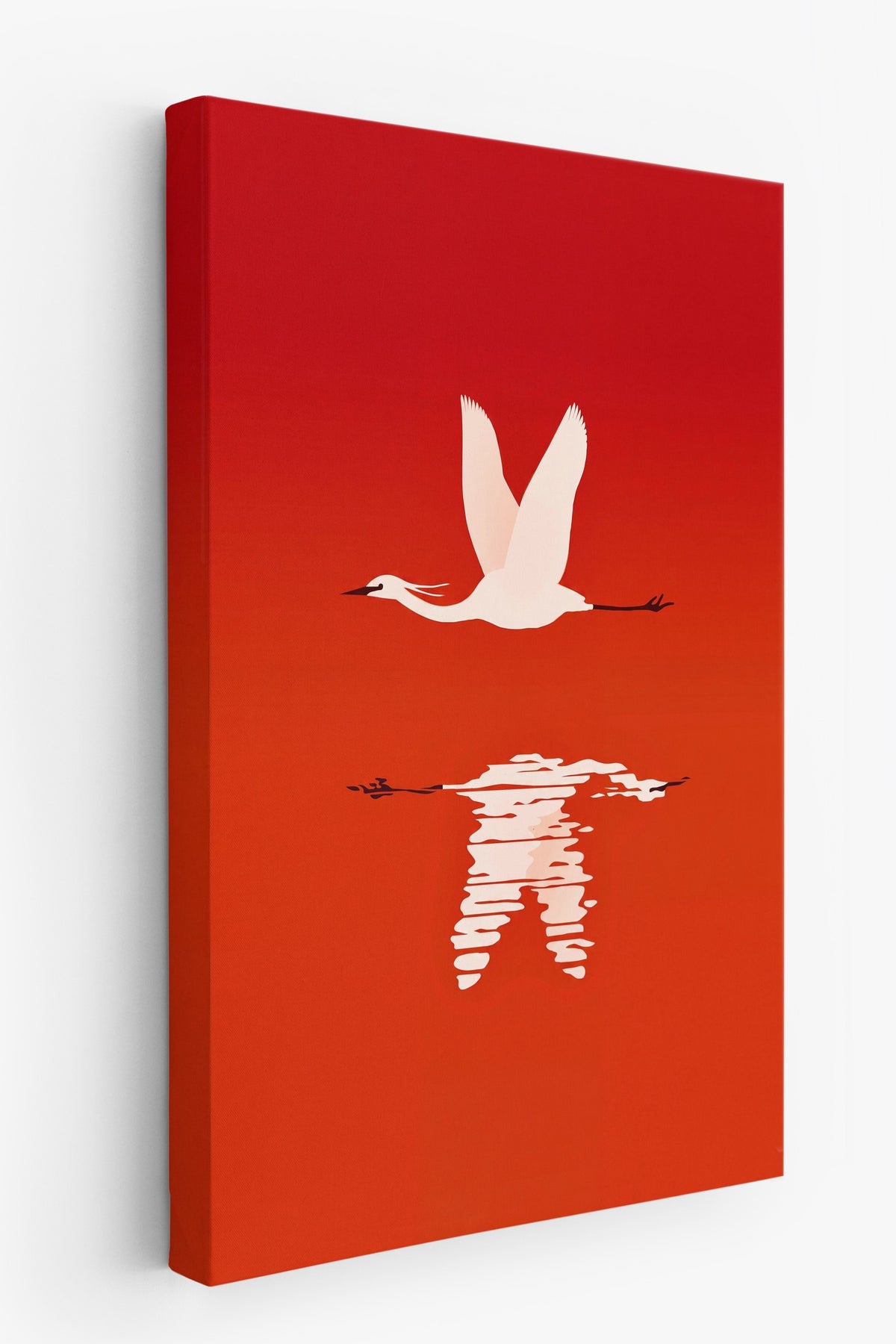 Uçan Kuş Yansıması Kanvas Tablo
