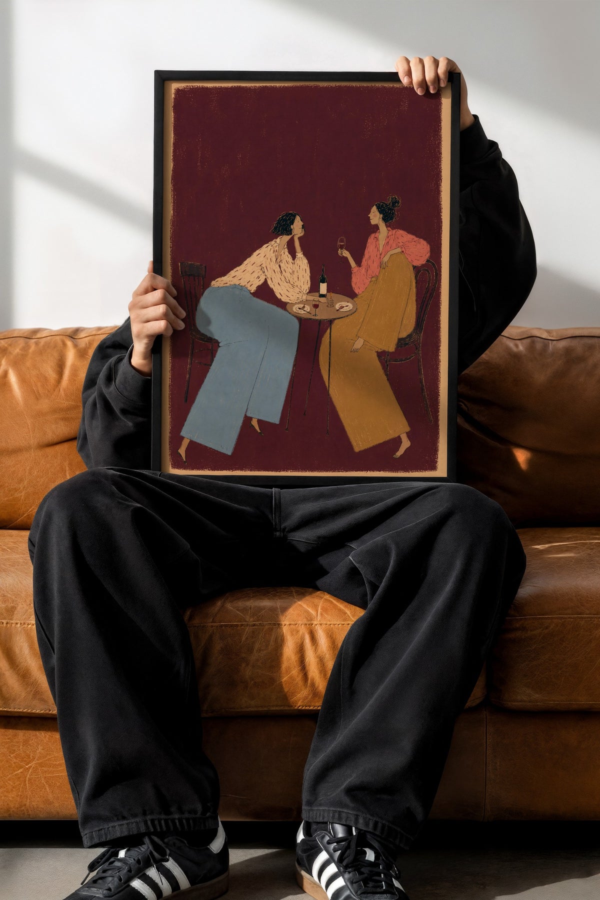 Sohbet Eden Kadınlar Poster – Siyah Çerçeveli Tablo