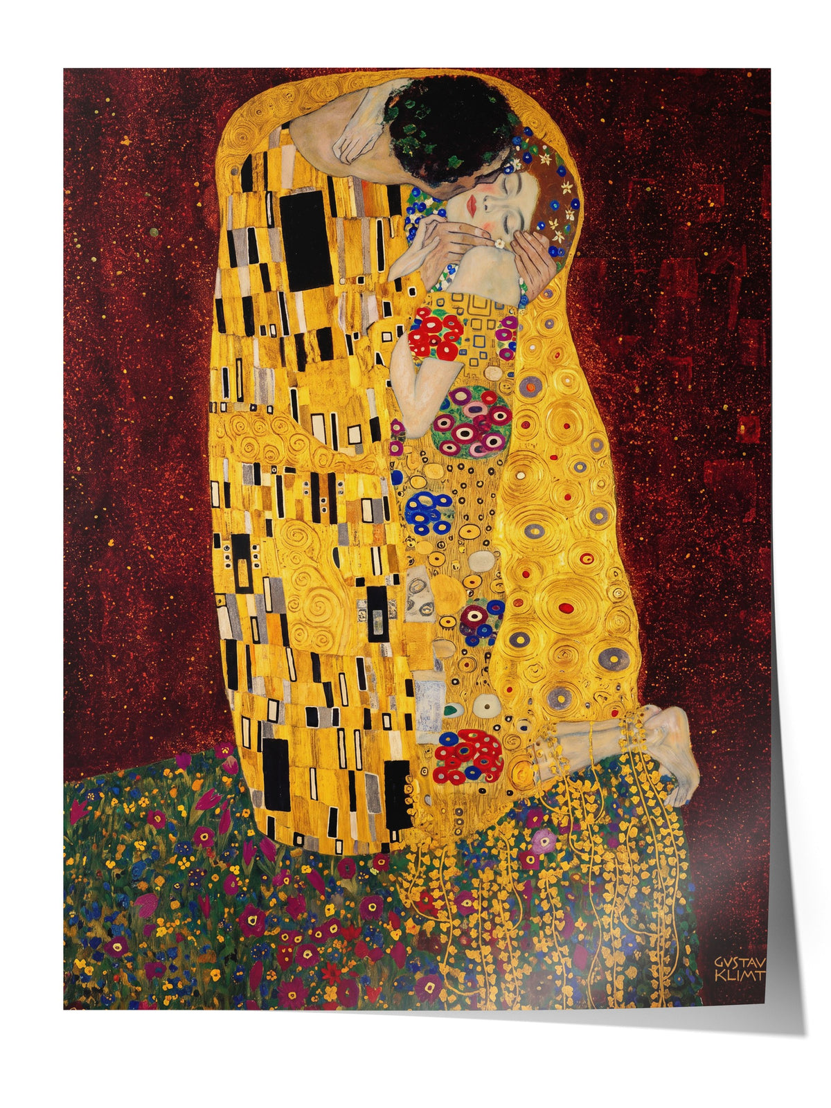 Klimt Öpücük Çerçevesiz Poster