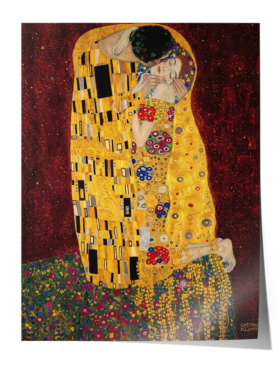 Klimt Öpücük Çerçevesiz Poster