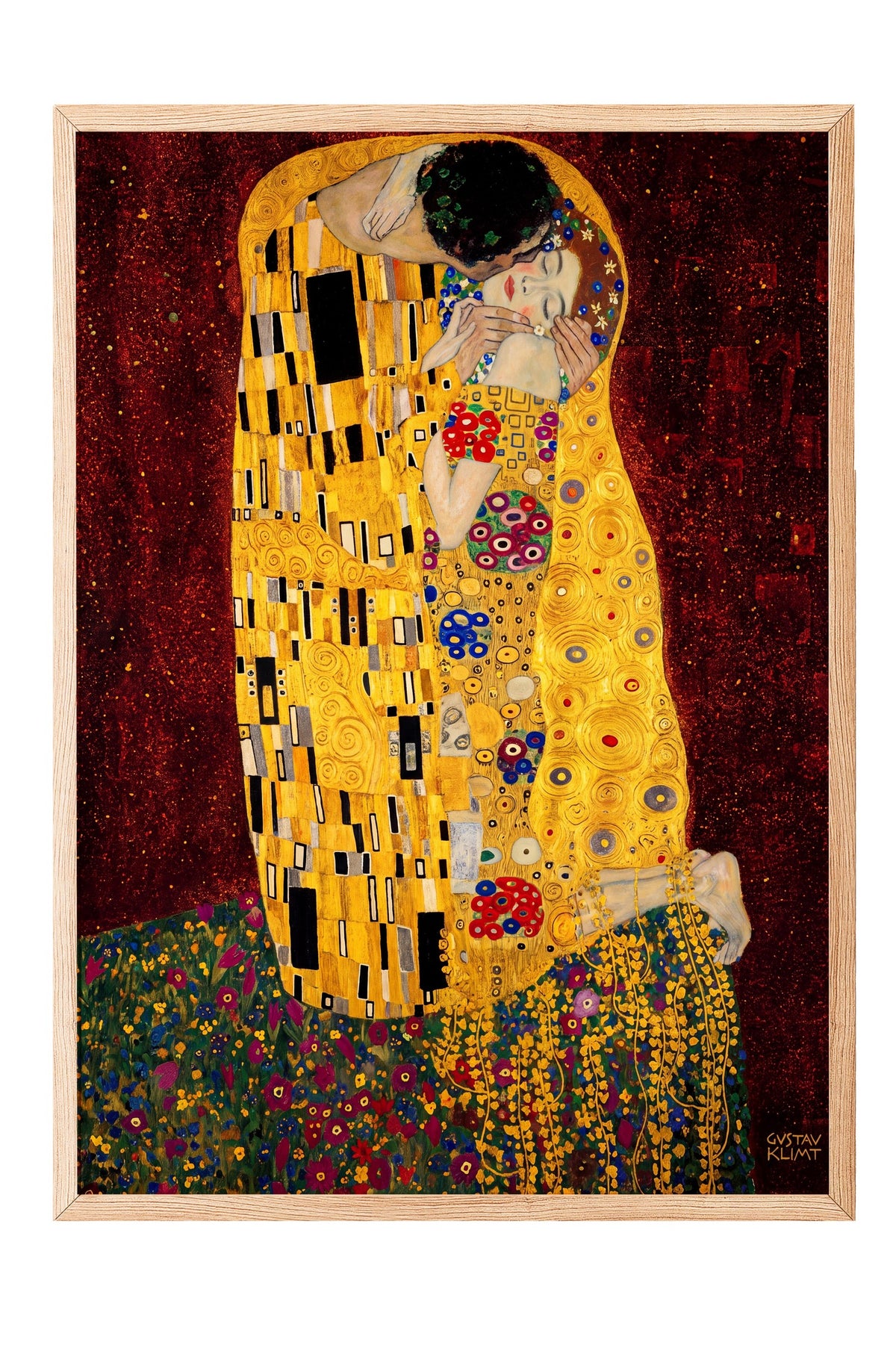 Klimt Öpücük Poster – Ahşap Çerçeveli Tablo