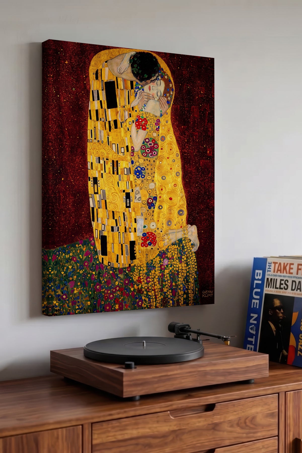 Klimt Öpücük Kanvas Tablo