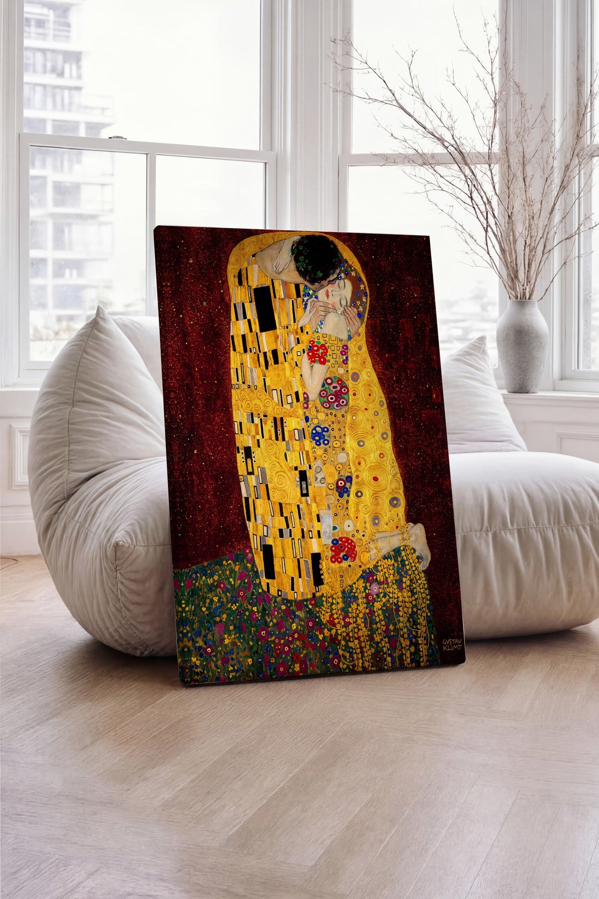 Klimt Öpücük Kanvas Tablo