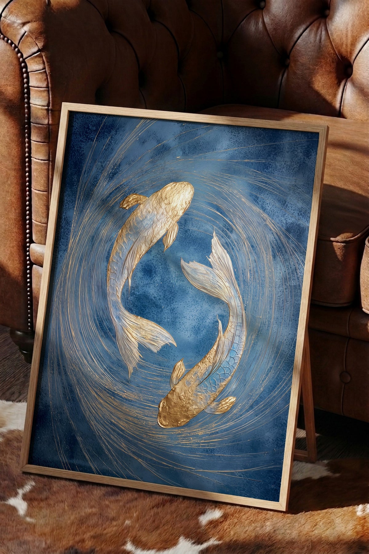 Altın Balık Döngüsü Poster – Ahşap Çerçeveli Tablo